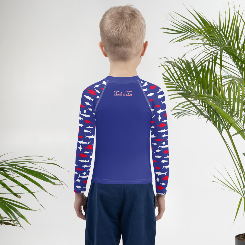 Ocean Merica Kids Rash Guard