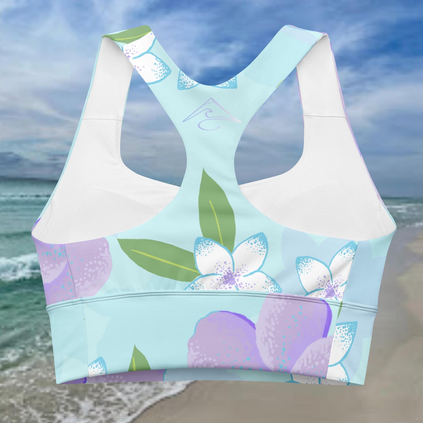Hawaii Florals Long Line Sports Bra