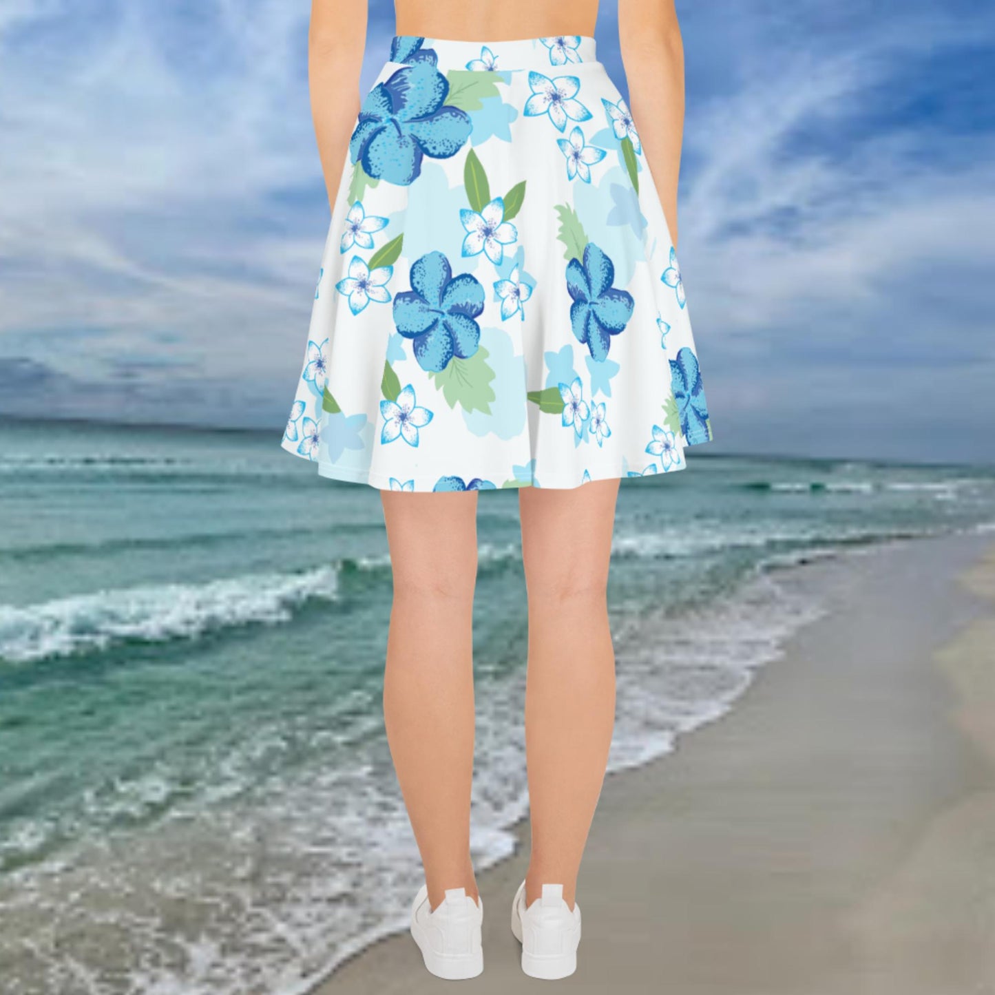 Hibiscus Breeze Blue Skirt