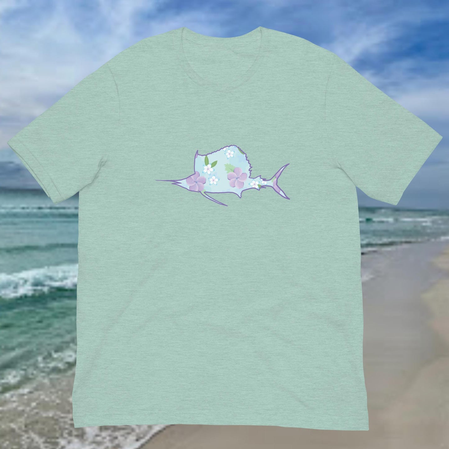 Hawaiian Florals Sailfish T-Shirt