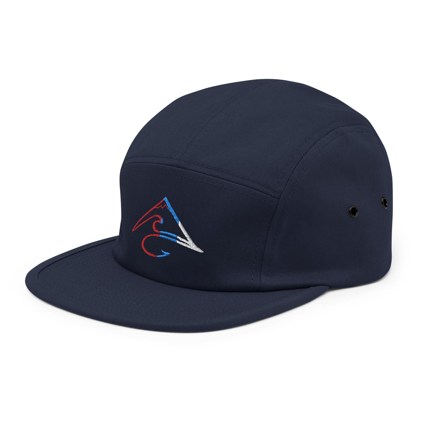 Tri Colored Trail and Fin 5 Panel Cap