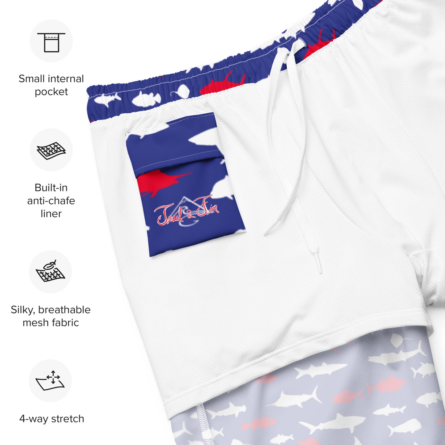 Merica Ocean Fish Swim Trunks