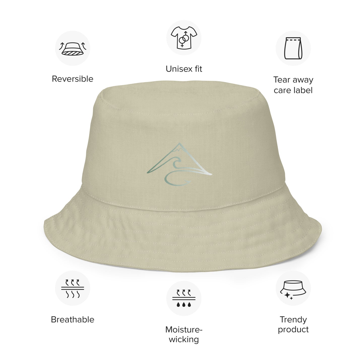 Reversible bucket hat Black