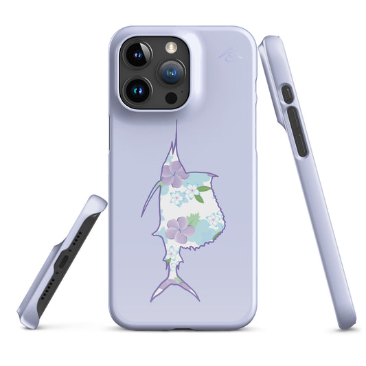 Purple Sails Single Fish Iphone Case